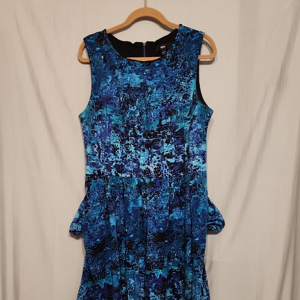 Mossimo Supply Co Blue Sleeveless A-line Mini Dress - Picture 4 of 7